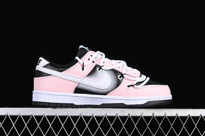 All Categories Nk SB Dunk Series Nk SB Dunk Low Low-top Sneakers Nk Dunk Low Reverse Barbie Black Pink SB Strappy Low-top Casual Sneakers FD1232-001
